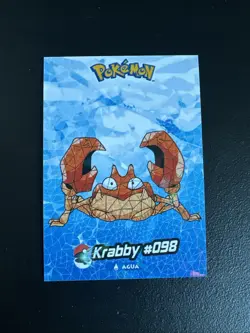 Pokemon Crystal Card Collection Set #098 Krabby Cracked Ice Holo Foil - Image 1