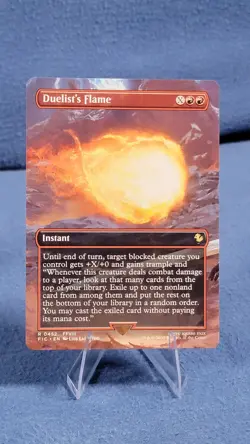 Duelist's Flame Borderless NM 452 Rare MTG Commander Final Fantasy FIC - Image 1
