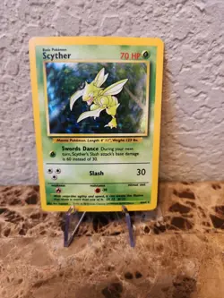 Scyther 10/64 Vintage Pokemon Card Jungle No Symbol Misprint Error Rare 1999 - Image 1