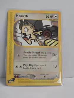 2002 Pokemon Meowth Expedition Base Set 50HP Common TCG - Image 1