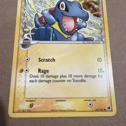 EX Dragon Frontiers Totodile 67/101 Pokemon TCG 2006 - Image 3