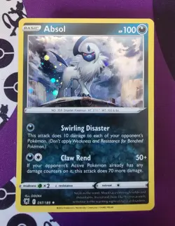Absol #097/189 Astral Radiance Cosmo Holo Pokemon TCG DMG - Image 1