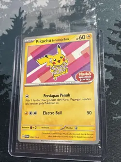 Pikachu Berkemeja Batik 190/SV-P - Sealed Indonesia Promo Pokemon TCG NM - Image 1