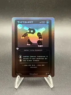 Pokederp BLACKOUT Turtblast 2/7 - Blastoise Pokemon Derpy Fan Art RARE - Image 3