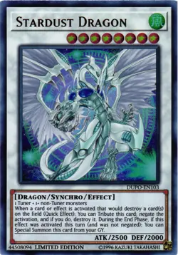 Yugioh Stardust Dragon DUPO-EN103 Ultra Rare Limited Edition VLP - Image 1