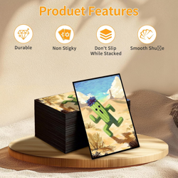 MTG Card Sleeves(Cactus Black Lotus) Art Card Sleeves Deck Protector, Clear Fron - Image 2