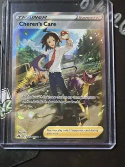 Cherens Care GG58/GG70 Crown Zenith Galarian Gallery NM Full Art Pokemon Card - Image 1