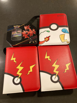 3 Pokemon Card Albums and one Pokemon box, all full of cards--over 650 cards! - Image 1