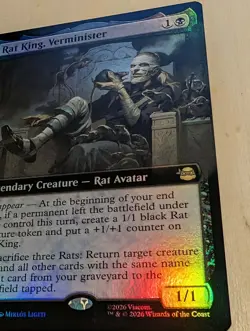 Rat King, Verminister - Foil - Extended Art Teenage Mutant Ninja Turtles MTG - Image 4