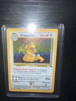 HOLO Dragonite 4/62 - Mint- HOLO RARE Fossil Pokemon Card - Image 1
