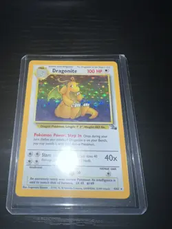 HOLO Dragonite 4/62 - Mint- HOLO RARE Fossil Pokemon Card - Image 4