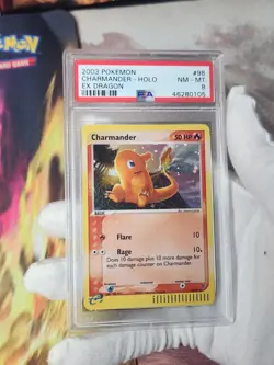 2003 Pokemon EX Dragon Charmander Secret Holo No Stamp #98 Graded Pokemon PSA 8 - Image 2