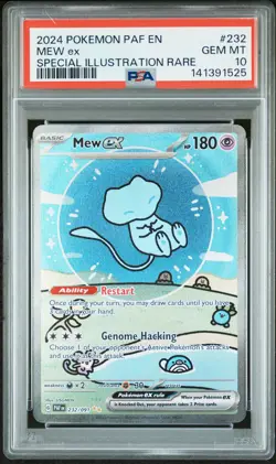 2024 POKEMON PAF EN-PALDEAN FATES SPECIAL ILLUSTRATION RARE #232 MEW EX PSA 10 - Image 1