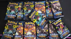 Pokemon Shining Fates Booster Pack Lot – 13 Sealed Packs - Image 1