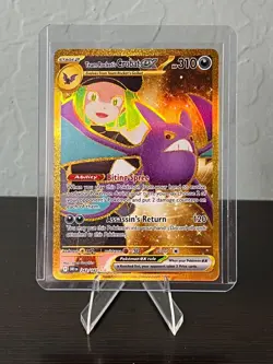 Team Rockets Crobat EX SV Destined Rivals Hyper Rare Gold 242/182 NM Pokemon TCG - Image 1