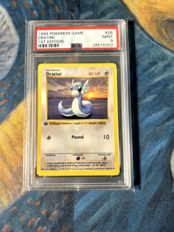 Pokemon TCG - Dratini 26/102 Base Set 1st Edition Shadowless PSA 9 - Image 1