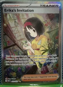 Pokemon TCG Scarlet & Violet Trainer Supporter Erika's Invitation Card 203/165 - Image 1