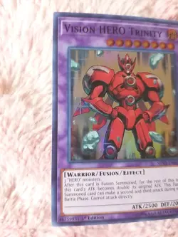 Yu-gi-oh! Vision HERO Trinity SHVA-EN036 Super Rare Shadows in Valhalla 1st Ed - Image 2