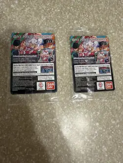 Bandai Namco One Piece Card Game US Voyage Monkey D. Luffy Holo Promo Lot of 2 - Image 2