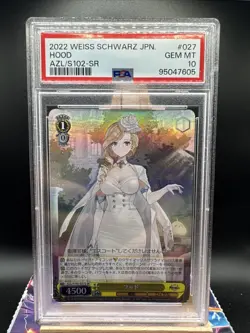 2022 Weiss Schwarz Japanese Azur Lane Hood AZL/S102-027S SR PSA 10 Gem Mint - Image 1