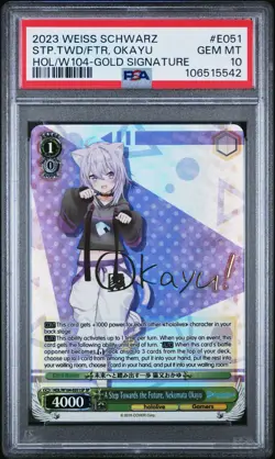 PSA 10 A Step Towards Future Nekomata Okayu SP Weiss Schwarz Hololive 2 English - Image 1