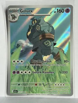 Golurk 123/086 English Black Bolt Illustration Rare Pokemon Card TCG NM - Image 1