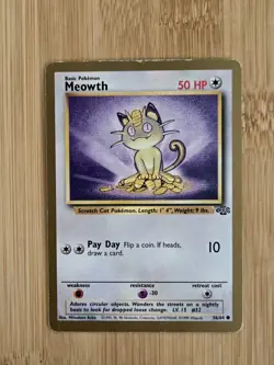 Pokemon Fruit by the Foot Promo Betty Crocker Meowth Gold Border 56/64 WoTC Card - Image 1