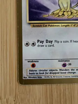 Pokemon Fruit by the Foot Promo Betty Crocker Meowth Gold Border 56/64 WoTC Card - Image 5