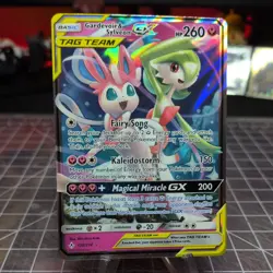 Pokemon TCG Gardevoir & Sylveon GX Holo Card 130/214 Unbroken Bonds - Image 1