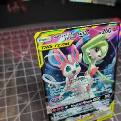 Pokemon TCG Gardevoir & Sylveon GX Holo Card 130/214 Unbroken Bonds - Image 2