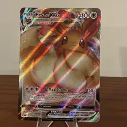 Pokemon TCG Eevee VMAX SWSH087 Black Star Promo Full Art Holo Card - Image 1