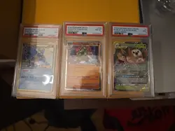 Pokemon 3 Card Lot PSA 7,8,9 Blastoise HS Unleashed- Tyranitar Swirl & Exeggutor - Image 1