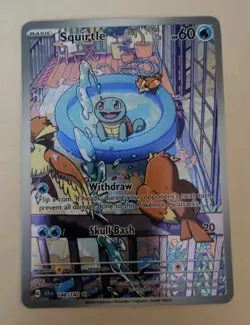 Pokemon Squirtle Holo Illustration TCG Card Stellar Crown 148/142 NM Condition - Image 2