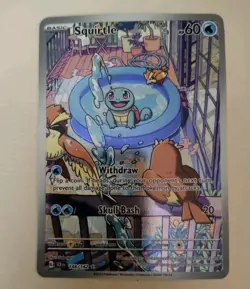 Pokemon Squirtle Holo Illustration TCG Card Stellar Crown 148/142 NM Condition - Image 4