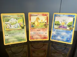 Pokemon TCG Bulbasaur Charmander Squirtle Jumbo Promo Cards Set - Image 1