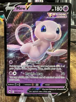 Pokemon Crown Zenith Mew v Ultra Rare Holo Card 060/159 Near Mint Condition - Image 1