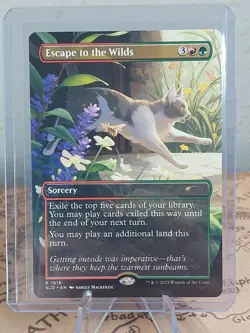 Escape To The Wilds 1916 NM Foil MTG Secret Lair Cats - Image 1