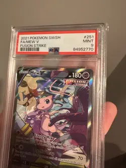 Mew V 251/264 PSA 9 Fusion Strike Alternate Art Ultra Rare Pokemon TCG - Image 4