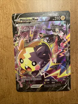 Morpeko V-UNION SWSH289 JUMBO OVERSIZED Big Large Black Star Promo Pokemon Card - Image 1