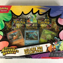 NEW Pokemon TCG Ascended Heroes First Partner Deluxe Pin Collection - SEALED - Image 3