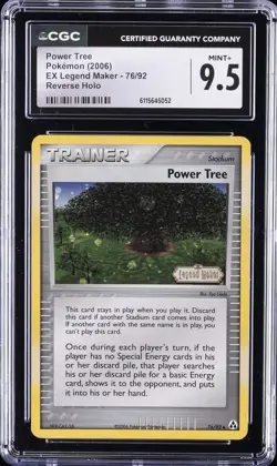 2006 POKEMON EX LEGEND MAKER REVERSE HOLO #76 POWER TREE CGC 9.5 - Image 1