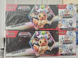Lot Of 2 Pokemon Prismatic Evolutions Surprise Box+Booster Bundle Sams Club Set - Image 1