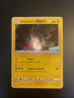 Pokemon Pikachu 10/18 Detective Pikachu Holo LP - Image 1