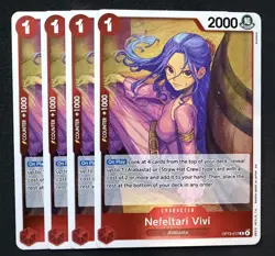 One Piece - Nefeltari Vivi OP13-012 R Foil Playset (x4) - Carrying on His Will - Image 1