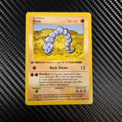 Onix Shadowless 1st Edition 56/102 Non-Holo Base Set Pokemon Card - Image 1