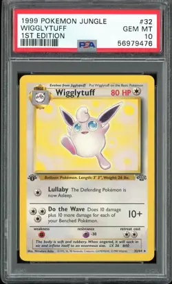 PSA 10 Wigglytuff 1st Edition Jungle 32/64 Rare Pokemon Card - Image 1