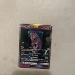 Pokemon TCG Mewtwo GX Holo ultra Rare Psychic 190 HP Collectible Card - Image 1