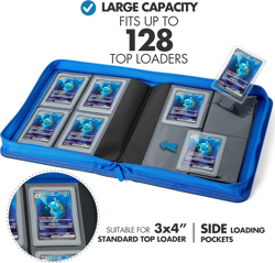 Toploader Binder – 4 Pocket Trading Card Binder for 128 Top Loaders, Pokemon Car - Image 2