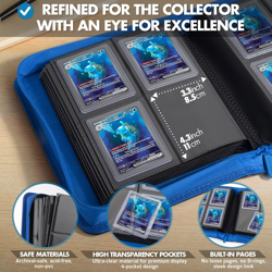 Toploader Binder – 4 Pocket Trading Card Binder for 128 Top Loaders, Pokemon Car - Image 4