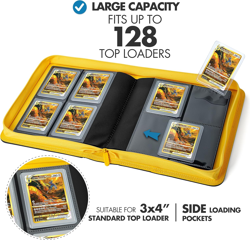 Toploader Binder – 4 Pocket Trading Card Binder for 128 Top Loaders, Pokemon Car - Image 2